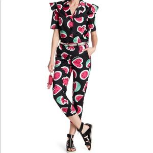 🆕 Authentic LOVE MOSCHINO watermelon cropped pant